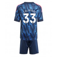 Arsenal Riccardo Calafiori #33 Vonkajší Detský futbalový dres 2025-26 Krátky Rukáv (+ trenírky)